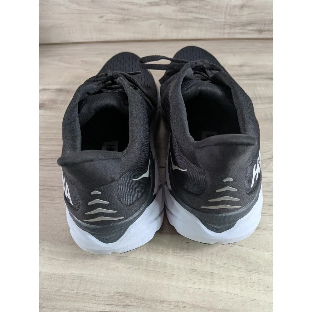 Hoka One One Clifton 8 Black White Running Shoes - 1119393-BWHT - Mens Size 9 D